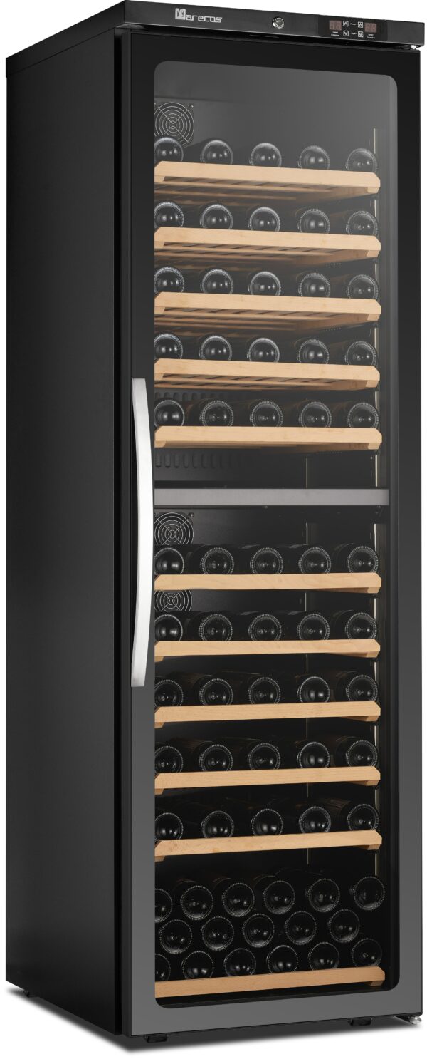 SARO 2-Zonen Weinkühlschrank mit Glastür, 
Modell CV 450 PV 2T
