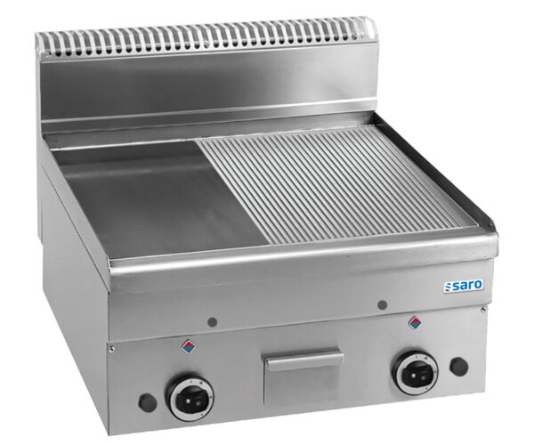 SARO Gasgrillplatte 1/2glatt 1/2gerillt 1000x600 Modell GFT66LR