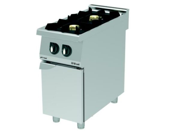 GO Cook Gas-Tischherd Serie 900, 40 Cm 2 Brenner Mit Unterbau 15,0 Kw
