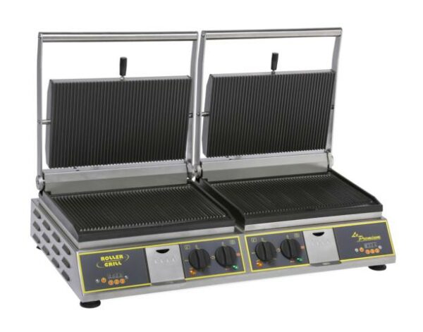 Roller Grill Kontaktgrill Doppelt Getrennte Platten + Zeitschaltuhr Elektro 6,8 Kw Modell Double Premium