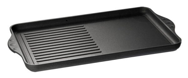 Eurolux Premium Grillplatte 43 x 28 x 2,5 cm, halb gerillt