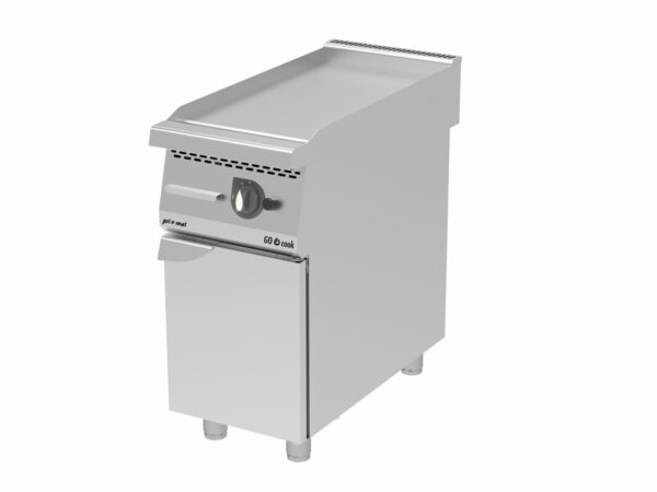 GO Cook Gas Griddle-Platte Serie 900, 40 Cm Mit Unterbau Edelstahl Glatt 7,0 Kw