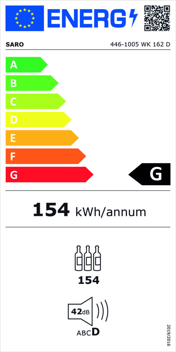 SARO Weinlagerschrank für 154 Flaschen, 2 Zonen, 
Modell WK 162 D – Bild 3