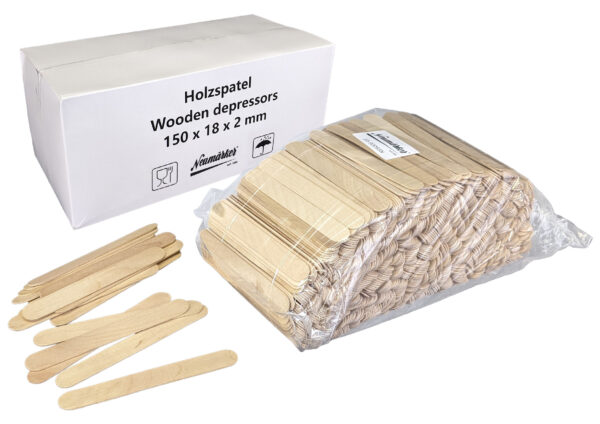 Neumärker Holzstiele für Waffel am Stiel 150 x 18 x 2 mm 1000 Stück