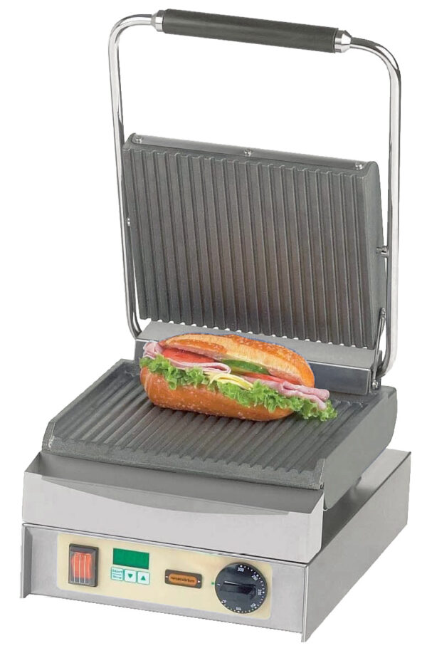 Neumärker Panini Master oben + unten geriffelt, mit Digitaltimer