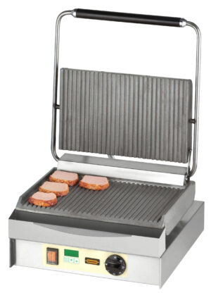Neumärker Chopper-Grill oben + unten geriffelt, mit Digitaltimer