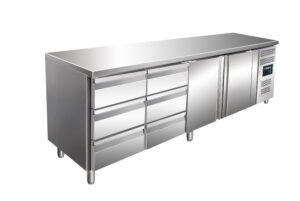 SARO Kühltisch, 2 Tür.+2x 3er Schubl.set, KYLJA 4150 TN