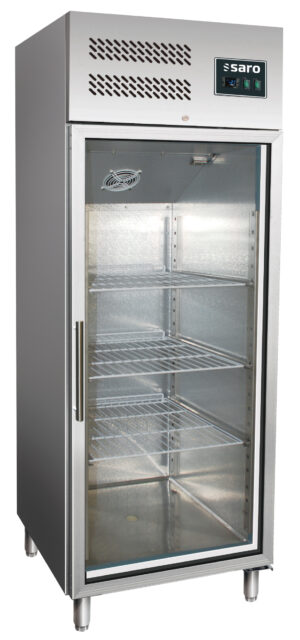 SARO Gewerbekühlschrank, Glastür, 2/1 GN, GN 600 TNG