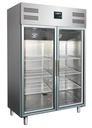 SARO Gewerbekühlschrank, Glastüren, 2/1 GN, GN 1200 TNG