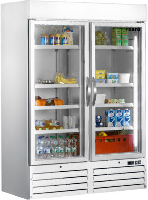 SARO Kühlschrank, 2 Glastüren - weiß, Modell G 920