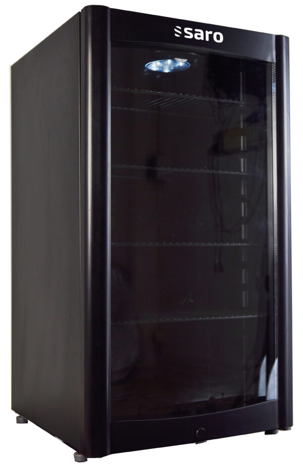 SARO Kühlschrank mit Glastür, schwarz, Modell DK 90 – Bild 2
