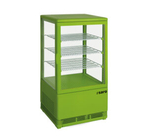 SARO Mini-Umluftkühlvitrine, 68 L, Modell SC 70 grün