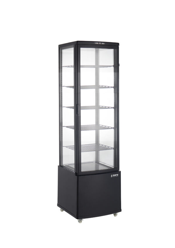 SARO Kühvitrine Modell LEO AV, schwarz