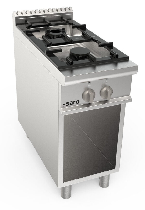 SARO Gasherd, offener Unterbau, 2 Brenner, LQ/CUG2BA