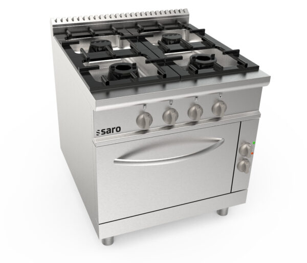 SARO Gasherd+Elektroofen, 4 Brenner, Modell LQ/CUG4NE