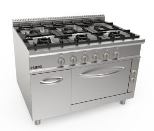 SARO Gasherd+Elektroofen, 6 Brenner, Modell LQ/CUG6NE
