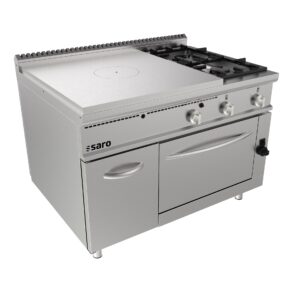 SARO Glühplattenherd+Gasofen, 2 Brenner+Tür, LQ/TPG6LO