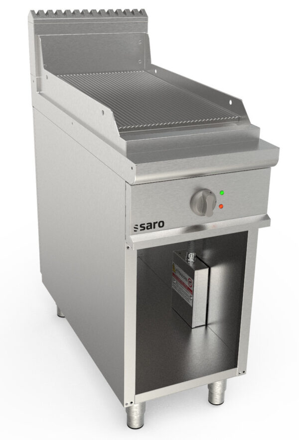 SARO Elektrogriddleplatte, Standg., gerillt, LQ/FTE2BAR