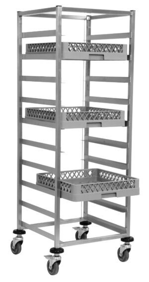 SARO Korbtrolley Regalwagen für Tabletts + Körbe, KT500