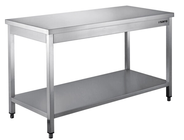 SARO Edelstahltisch zerl. Unterblatt - B 1200 x T 600mm – Bild 2