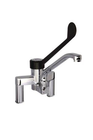 SARO 2-Loch-Armatur, Schwenkhebel, schwarz, Modell TESS