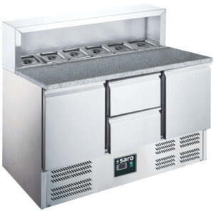 SARO Pizzatisch, 2 Tür.+2 Schubl., Aufsatz, EPS 903 2/2