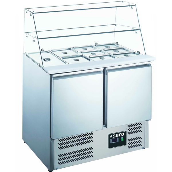 SARO Saladette, 2 Türen, Glasaufsatz, Modell ES 900 G