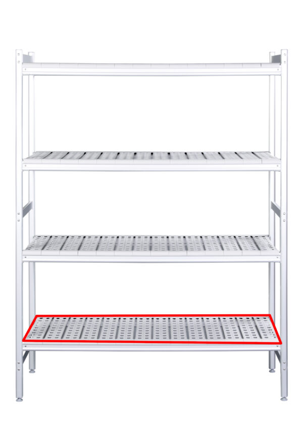 SARO Alu- Regalboden mit Kunstoffrosten 475 x 1240 mm – Bild 2