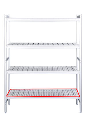 SARO Alu- Regalboden mit Kunstoffrosten 373 x 1152 mm