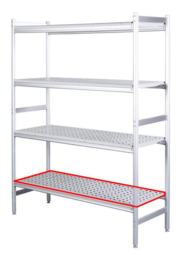 SARO Alu- Regalboden mit Kunstoffrosten 475 x 886 mm – Bild 3