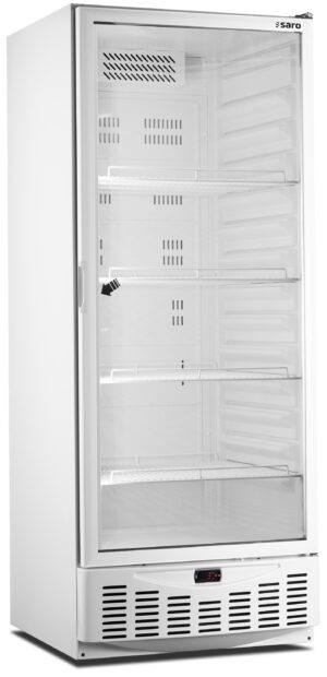 SARO Kühlschrank, Glastür - weiß, Modell MM5 PV