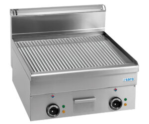 SARO Elektrogrillplatte, gerillt,Aufti.,600x600, EFT66R