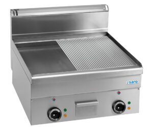 SARO Elektrogrillplatte, glatt+geril., 600x600, EFT66LR