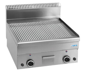 SARO Gasgrillplatte, gerillt, Auftisch, 600x600, GFT66R