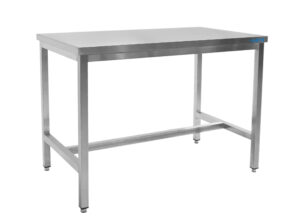 SARO Edelstahltisch ohne Unterblatt - B 800 x T 700 mm