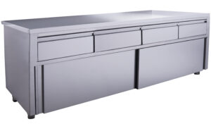 SARO Schiebetürenschrank mit 4 Schubladen, 1800x700mm