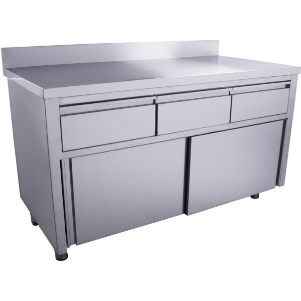 SARO Schiebetürenschrank, 3 Schubl.,Aufkant.,1600x700mm
