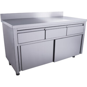 SARO Schiebetürenschrank, 3 Schubl.,Aufkant.,1600x700mm