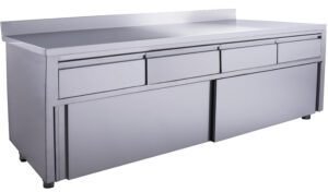 SARO Schiebetürenschrank, 4 Schubl.,Aufkant.,1800x700mm