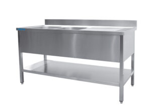 SARO Spültisch 2 Becken, links - B 1600 x T 700 mm