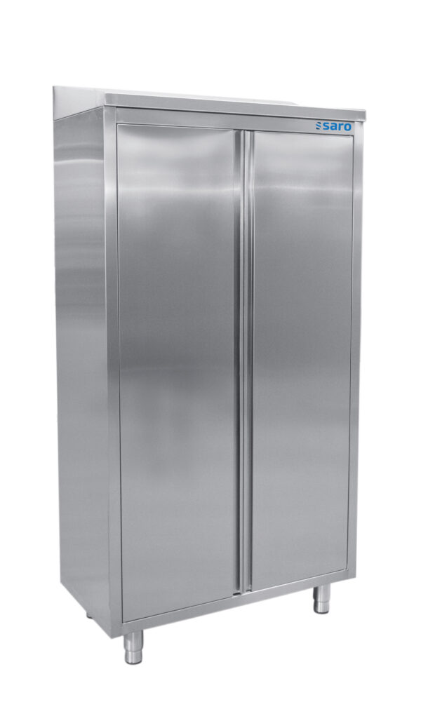 SARO Edelstahlhochschrank, 2 Flügeltüren, Breite 1000mm
