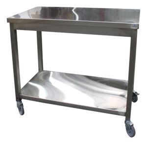 SARO Mobiler Arbeitstisch, 2Eben.,600x600x850mm,AISI304