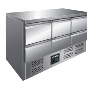 SARO Kühltisch, 6Schubl., VIVIA S 903 S/S TOP 6x 1/2 GN