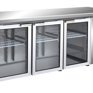 SARO Kühltisch, 3 Glastüren, Modell GN 3100 TNG