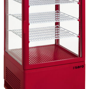 SARO Mini-Umluftkühlvitrine, 68 L, Modell SC 70 rot