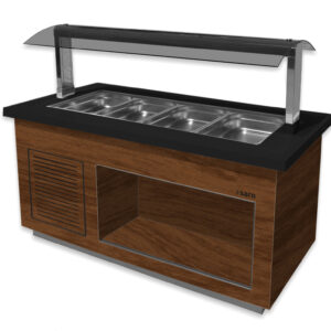 SARO Salatbar f.4x 1/1 GN, PREMIUM LINE SB-K170 Walnuss