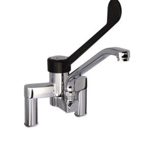 SARO 2-Loch-Armatur, Schwenkhebel, schwarz, Modell TESS