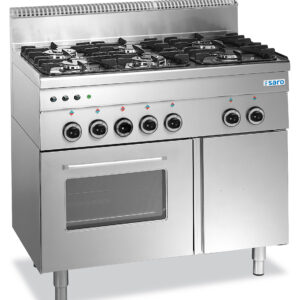 SARO Gasherd+Ofen+Grill, 6 Brenner, 600 Line,G6SFA6