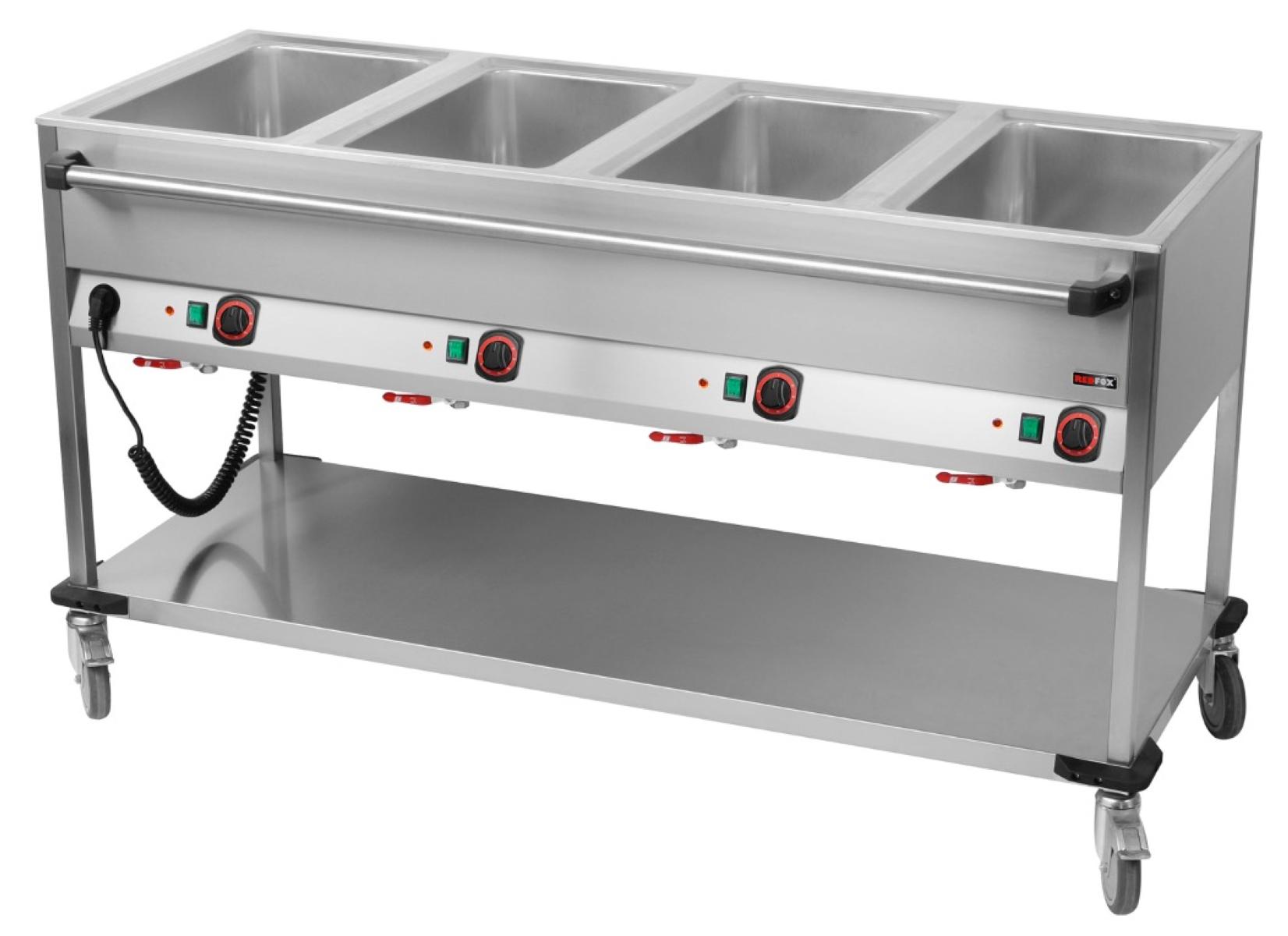RM Gastro Bain-Marie-Wagen-Fahrbar 4x GN 1/1