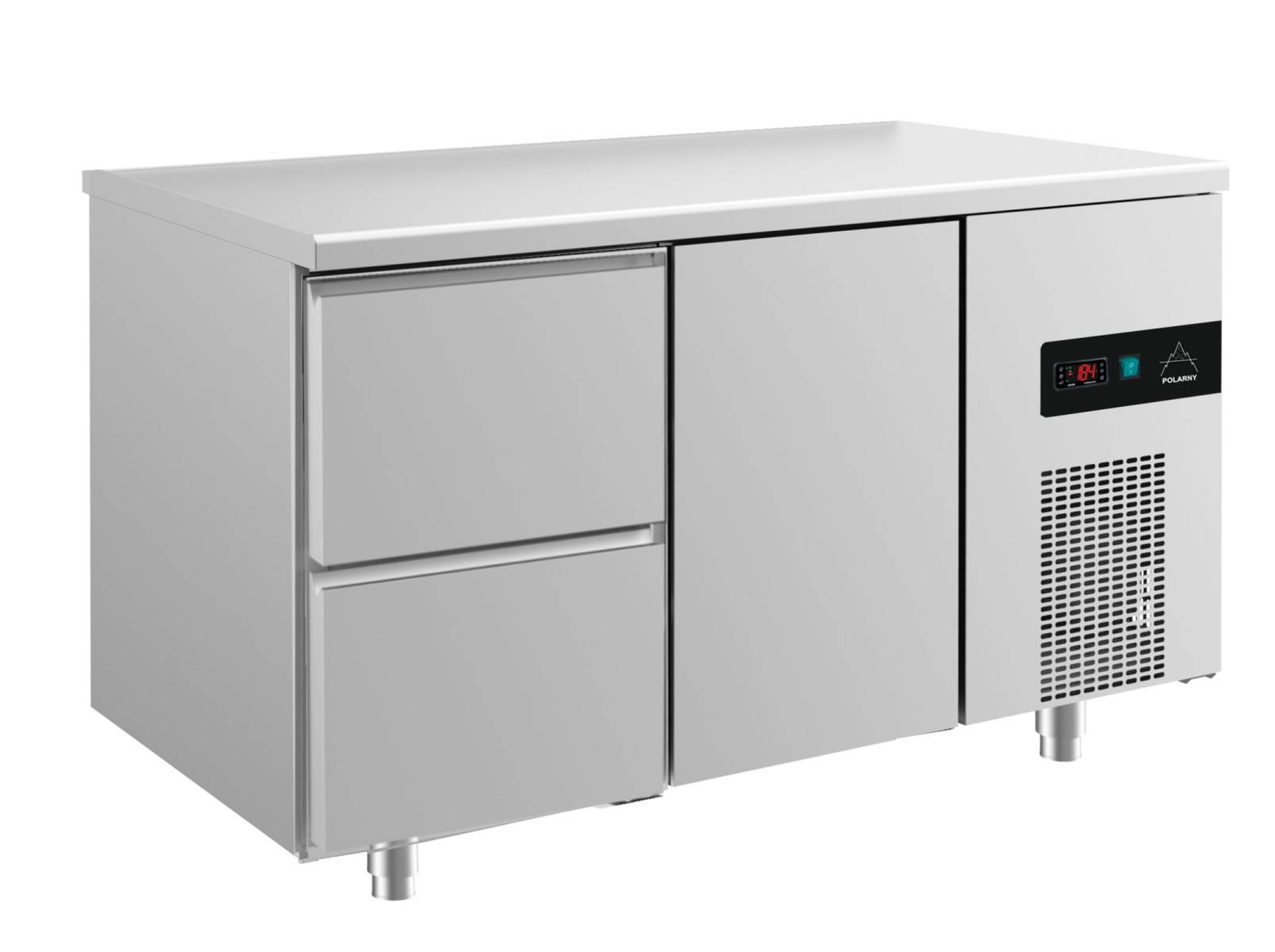 A&S Gastro Kühltisch -2 bis +8°C 1400x700x850mm mit 1x Tür und 1x zwei Schubladen